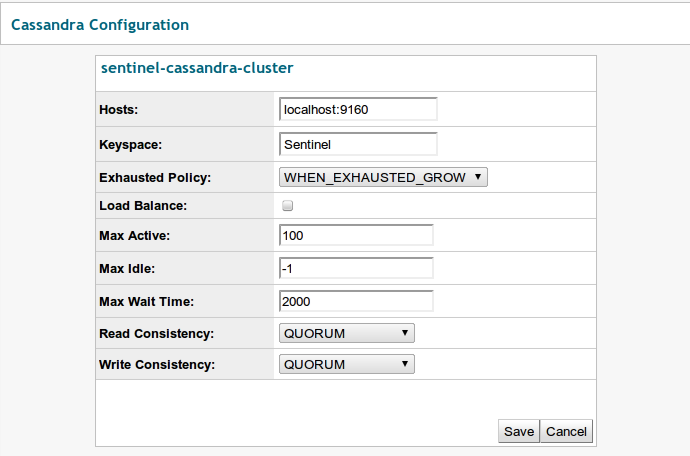 sentinel-cassandra-configuration-editing