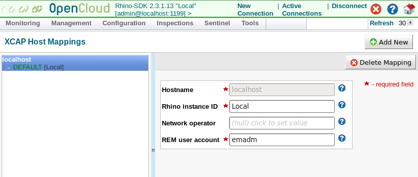 xcap host mappings drilldown