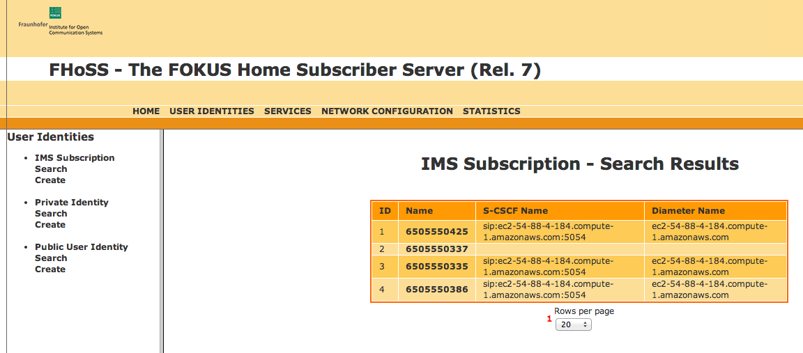 hss subscription search results