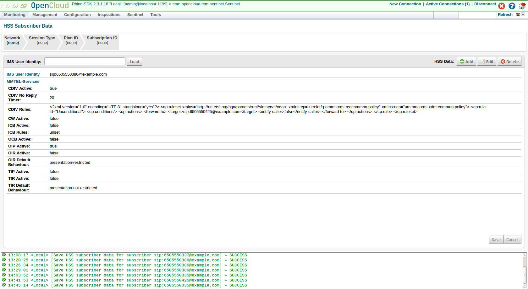 6505550386 set cdiv true
