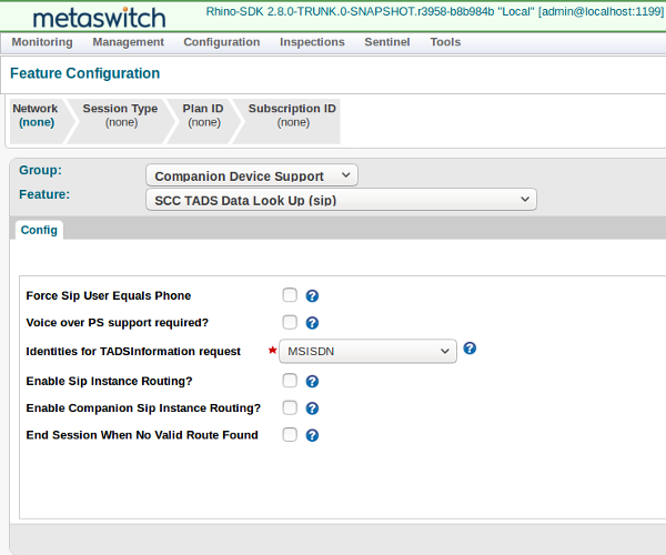companion scc tads data lookup