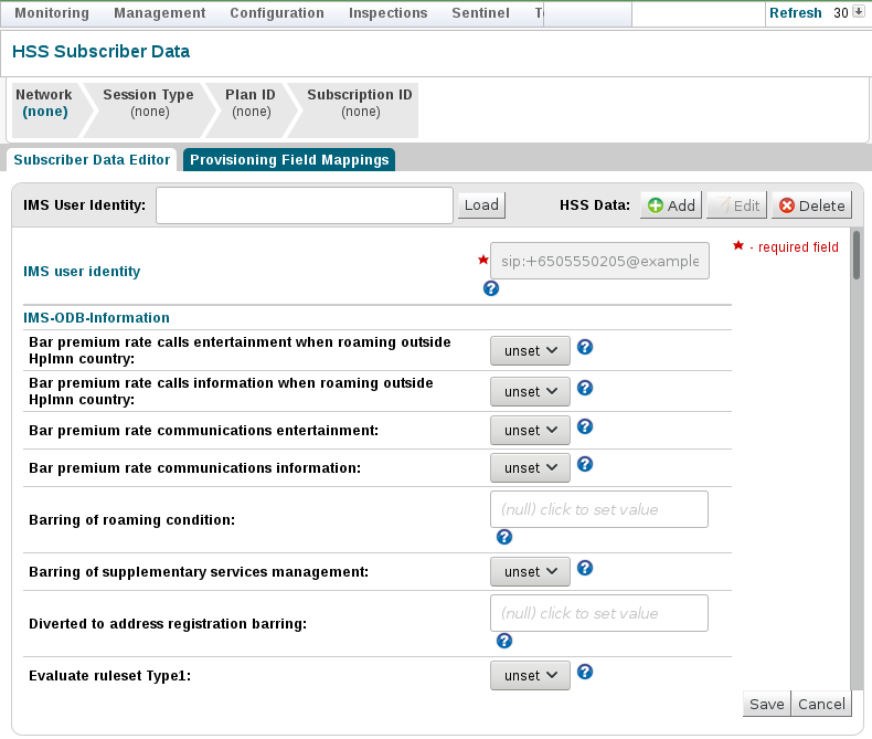editing a users data