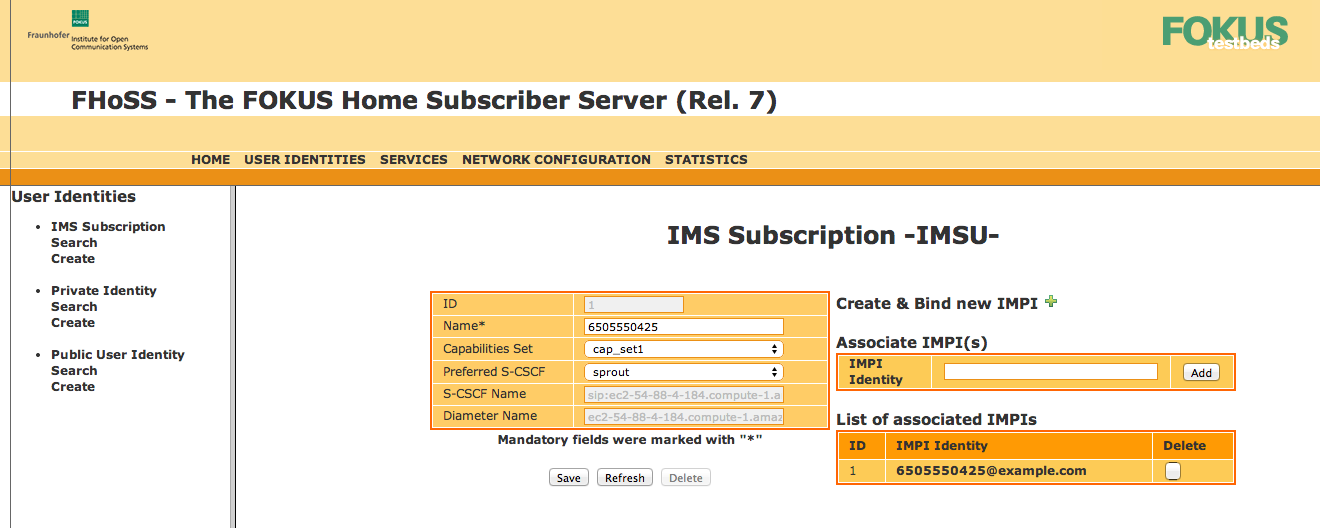 hss subscription view