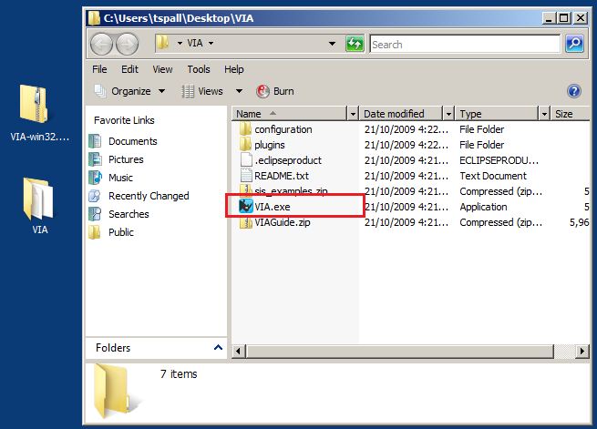 WindowsExtractedFolderAndExecutable